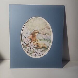 Shirley Barber Fairy Art Print Sleeping Child Swans Flowers Fantasy Woodland